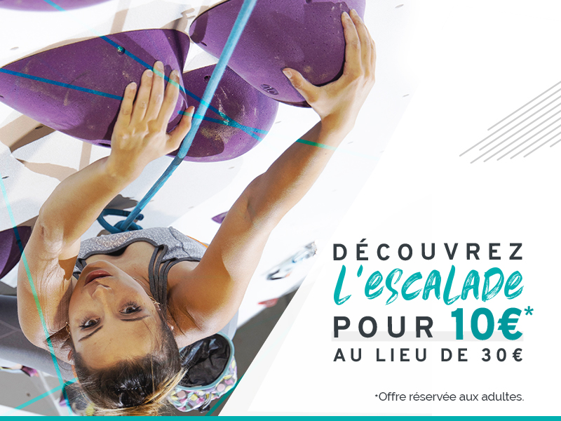 Offre cours découverte escalade à 10€ à Climb Up Lyon Gerland